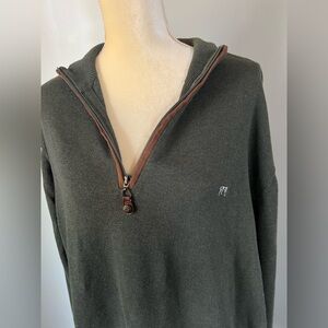 Southern Point Co Men’s Dark Green Embroidered Soft Quarter Zip Size 2XL